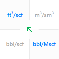 Use a unit converter for the gas formation volume factor to convert from barrels of reservoir gas per thousand standard cubic feet (bbl/Mscf) to cubic feet of reservoir gas per one standard cubic foot (ft3/scf).
