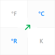 Use a unit converter for the temperature to convert from degree Rankine (°R) to degree Celsius (°C).