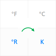 Use a unit converter for the temperature to convert from degree Rankine (°R) to Kelvin (K).