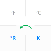 Use a unit converter for the temperature to convert from Kelvin (K) to degree Rankine (°R).